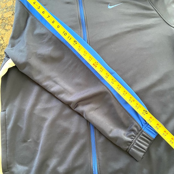 Nike Running Dri Fit Jacket Mens Size Large Blue Athletic Long Sleeve Zip Up - Picture 8 of 12